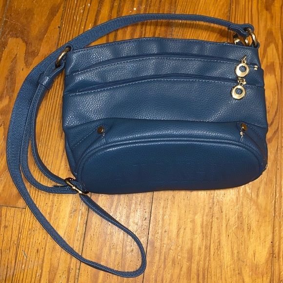AIBKHK blue Luxe Leather W/Gold Details slightly used - Picture 1 of 5